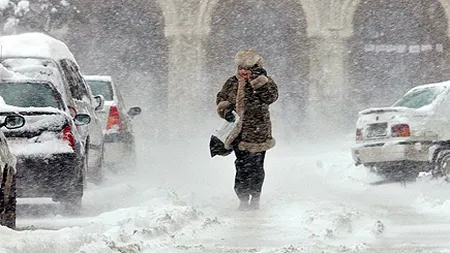 Vremea rea face PRĂPĂD. COD GALBEN de ninsori şi viscol în 23 de judeţe şi în Bucureşti