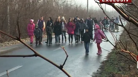 REVOLTĂTOR: Zeci de copii din Ialomiţa merg pe jos opt kilometri până la şcoală VIDEO