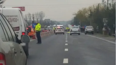 Accident pe DN1 în zona Ciolpani. Trei persoane au fost rănite