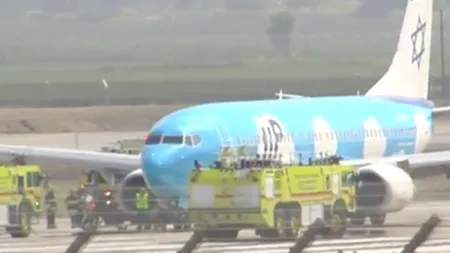 Boeing 737, aterizare de urgenţă la Tel Aviv, din cauza unor probleme apărute la o roată