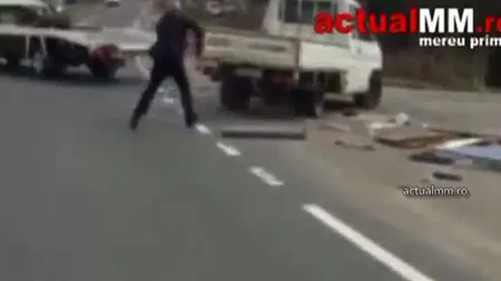 Accident de cascadorii râsului la Baia Mare VIDEO