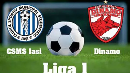 CSMS IASI DINAMO 1-0 în etapa 25 din Liga I