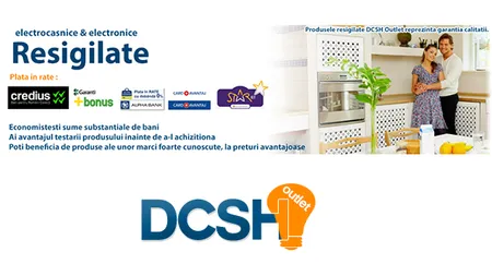 DCSH Outlet ofera cele mai mari reduceri pentru electrocasnicele resigilate