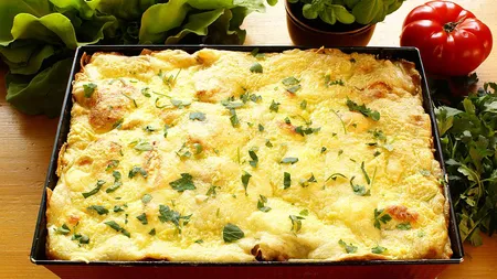 REŢETA ZILEI: Lasagna cu ştevie şi brânză de oaie