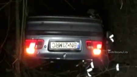 Noroc chior: Doi bistriţeni au scăpat teferi dintr-un accident groaznic VIDEO