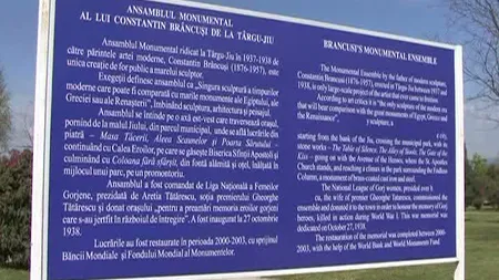 Un nou SCANDAL legat de numele lui Brâncuşi. Panourile cu OPERELE sculptorului sunt GREŞITE VIDEO