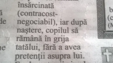 ANUNŢ MATRIMONIAL CIUDAT. 