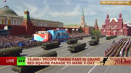 PARADA MILITARĂ de la Moscova marchează 70 de ani de la victoria URSS asupra Germaniei