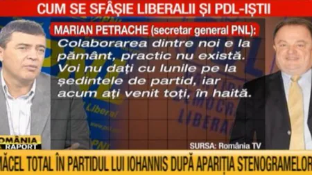 STENOGRAME din ultima şedinţă PNL. Marian Petrache: 