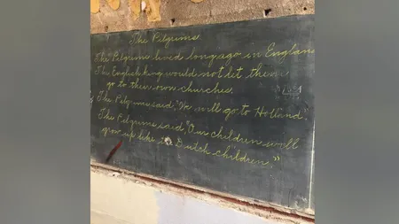 Au vrut să renoveze o şcoală, însă au dat peste ceva fascinant: Ce s-a descoperit în spatele TABLEI VIDEO
