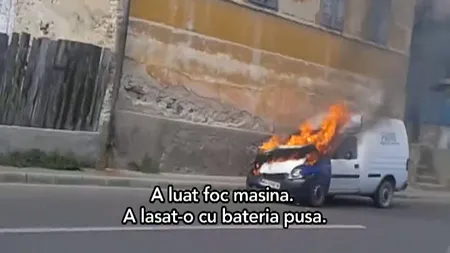 Panică într-un cartier din Drobeta Turnu Severin. O maşină a luat foc, însă nimeni nu a stins-o VIDEO