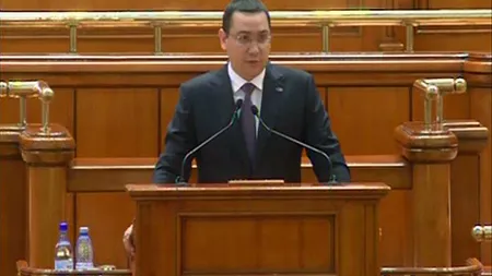 VICTOR PONTA, în Parlament: România se află intr-un moment economic extrem de bun - DOCUMENT