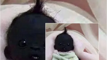 Aşa arată cel mai NEGRU copil din lume. Vezi primele imagini cu bebeluşul. 