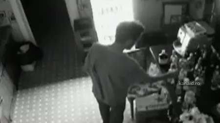 Ce face un hoţ în bucătăria unui restaurant din Bucureşti - VIDEO