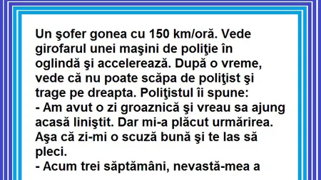 BANCUL ZILEI: Cum scapi cel mai uşor de o amendă