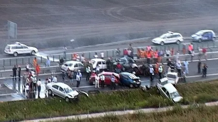 Accident în lanţ pe Autostrada Bucureşti - Constanţa. Şapte maşini au fost implicate