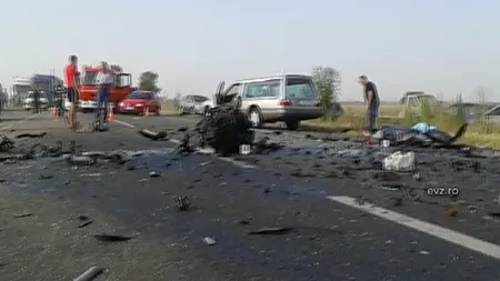 SCENE de GROAZĂ pe şosea, în Ialomiţa. Trei oameni au murit, patru au fost răniţi VIDEO