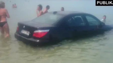 Incredibil, dar adevărat. Un român a ajuns cu BOLIDUL în mare VIDEO