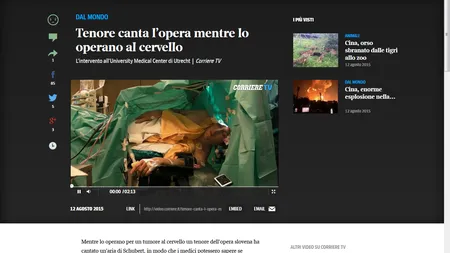 Operaţie cu cântec. Un tenor a cântat tot timpul cât a durat intervenţia chirurgicală pe creierul lui VIDEO