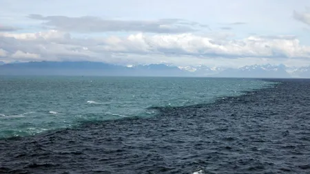 VIDEO UIMITOR. Două oceane se întâlnesc în mijlocul Golfului Alaska, dar nu se amestecă