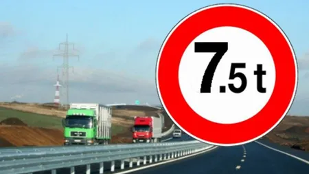 CNADNR: Restricţii de circulaţie în 5 judeţe pentru vehiculele de peste 7,5 tone