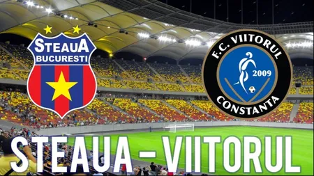 STEAUA - VIITORUL 1-0: Eurogol Stanciu, Hagi trimis în tribune