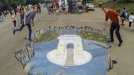 Pictura 3D în Parcul Izvor. Timp de doua zile, Daniel Relenschi duce arta într-un spaţiu al iluziilor optice