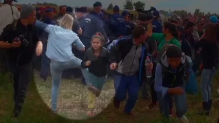 CRIZA IMIGRANŢILOR. Jurnalista ungară care a lovit mai mulţi imigranţi urmează să fie anchetată penal VIDEO