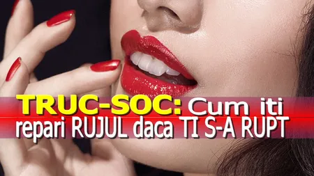 TRUC-ŞOC: Cum îţi repari rujul rapid dacă ţi s-a rupt