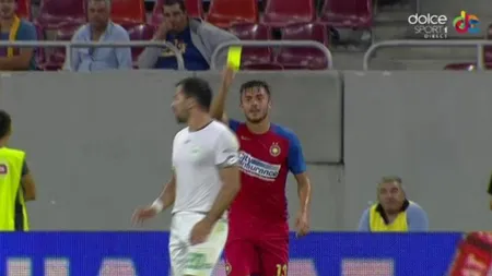 Faza etapei în Liga 1. Un fotbalist de la Steaua i-a dat cartonaş galben unui adversar