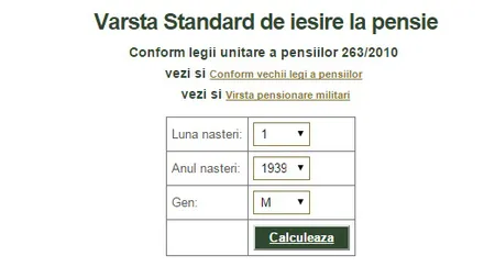Află cu un simplu CLICK când vei ieşi la pensie