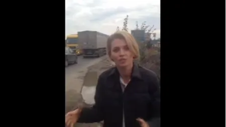 Alina Gorghiu, blocată în trafic: 