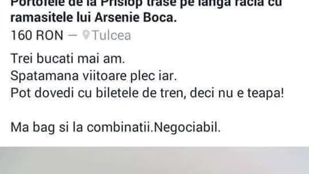 Portofele ARSENIE BOCA. Un bărbat vinde pe Facebook portmonee 