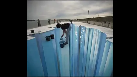 Cum se creează o OPERĂ DE ARTĂ STRADALĂ în 3D. Imagini incredibile care îţi vor da simţurile peste cap VIDEO