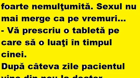 Bancul zilei: Un tip merge la doctor pentru a-şi rezolva o problemă intimă...