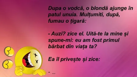 Bancul zilei: Blonda, la ţigara de după...