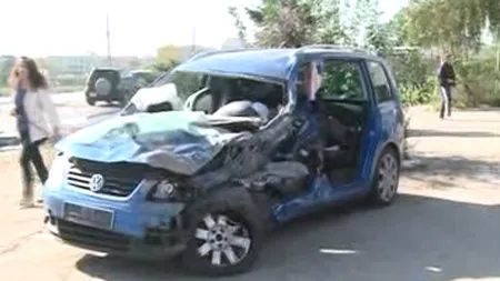 Accident rutier GRAV în Bragadiru. Patru persoane, RĂNITE. Un şofer a sărit la BĂTAIE VIDEO