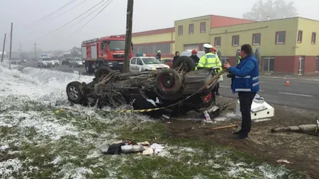Accident TERIBIL pe o şosea din România VIDEO