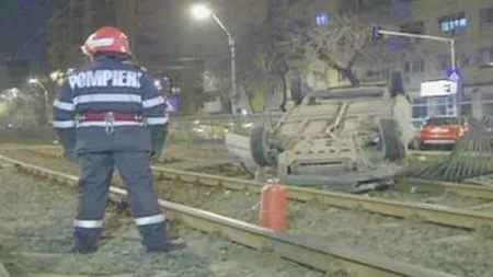 Accident rutier în Capitală. Linia tramvaiului 41, blocată de un autoturism