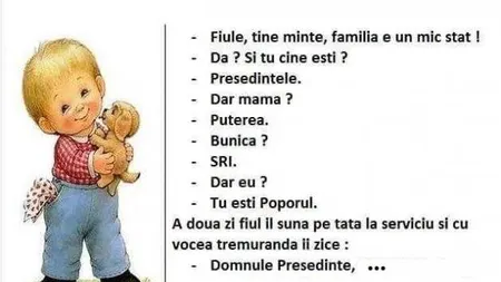Bancul zilei: Puterea în familie