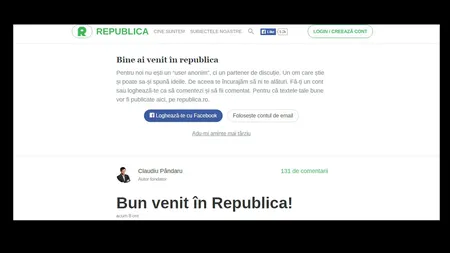Proiectul editorial Republica.ro a fost lansat. Printre colaboratori se numără Nae Caranfil şi Emil Hurezeanu