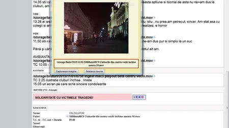 Centrul vechi a amuţit în semn de solidaritate cu victimele din clubul morţii. Localurile au fost închise