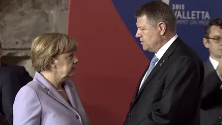 Klaus Iohannis, discuţii cu Angela Merkel la Valetta VIDEO
