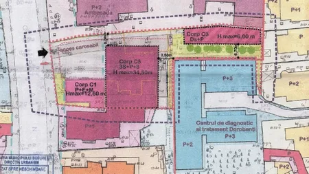Clădire de birouri cu înălţime dublă faţă de cea admisă ar putea fi construită pe Calea Dorobanţilor