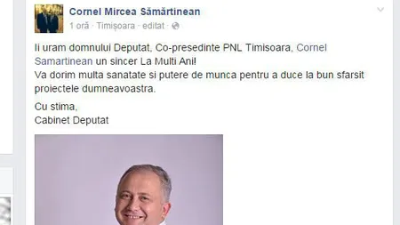 Un deputat liberal îşi urează singur 