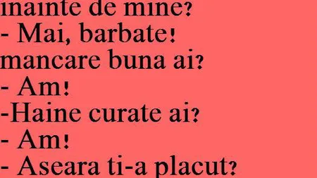 Bancuri 2016: Întrebări incomode pentru nevastă