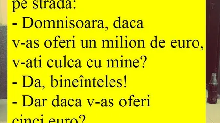 BANCUL ZILEI: Un tip abordează o tipă pe stradă...