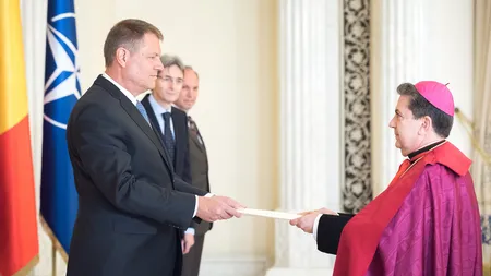 Klaus Iohannis l-a primit pe noul ambasador al Vaticanului la Bucureşti
