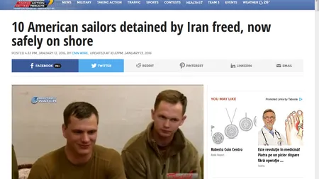 Imagini dramatice cu soldaţii care au fost capturaţi şi apoi eliberaţi de iranieni VIDEO