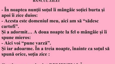 BANCUL ZILEI: A doua noapte...